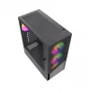 Gembird Fornax 4300 CCC-FC-4300 caja gaming ATX Midi Tower, cristal templado, ventiladores ARGB, 2x USB 3.1, 1x USB 2.0, negra