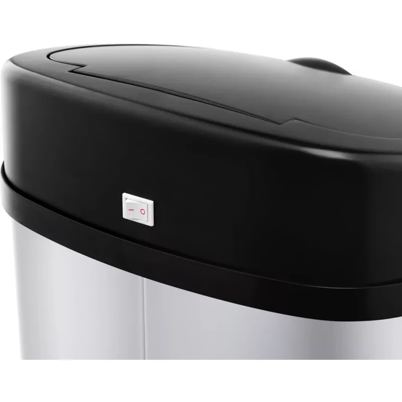 Cubo de basura LAMART LT8021 acero inoxidable pedal, sensor de movimiento, 30 L, 34×25×54 cm