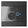 AUDAC WP225/B Panel de pared, micrófono XLR + conector hembra jack 3,5 mm, Bluetooth, negro