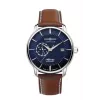 Reloj de pulsera Zeppelin 84703 Automatic, esfera azul, caja y brazalete de acero inoxidable