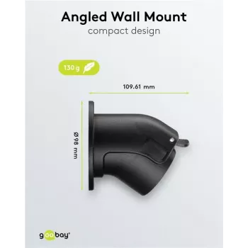 Soporte de pared acodado Goobay para cable de carga Type 2 (61142)