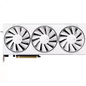 Tarjeta gráfica XFX Radeon RX 9070 XT — 16 GB GDDR6, 256-bit, PCIe x16, 2400 MHz, 3 ventiladores blanco, 325×65 mm