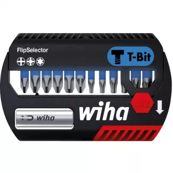 WIHA 41824 - Set de puntas FlipSelector, 13 piezas mixtas, 25 mm, punta T (41824)