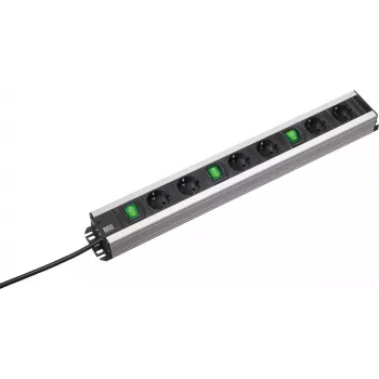 Alargador de corriente Bachmann 300.050 2m 6 tomas AC interior Negro