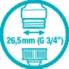 Conector de manguera de agua para grifo Gardena gris 1 ud.
