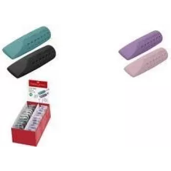 Goma de borrar Faber-Castell Rad. Grip 2001 RollOn Colours – goma de borrar con capuchón para lápices, colores surtidos