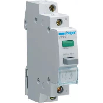 Interruptor automático Hager SVN411 — interruptor automático de 1 polo, 17,5 mm de ancho, IP20