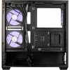 Cooler Master Elite 690 caja de PC, semitorre, ATX, cristal templado - 4 ventiladores ARGB, madera, negro