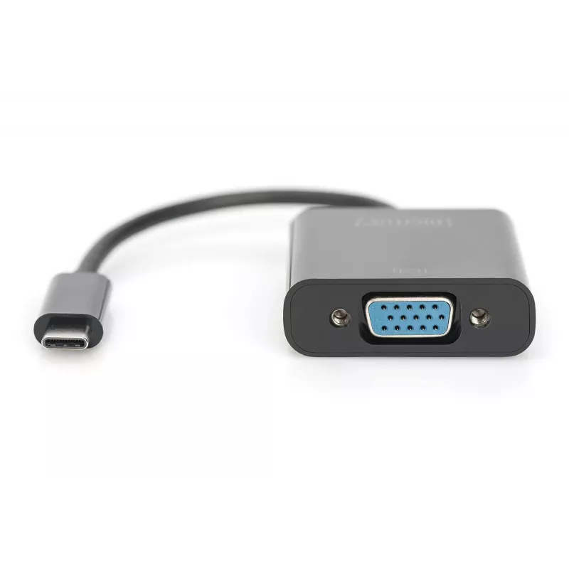 DIGITUS DA-70853 adaptador USB-C a VGA, Full HD 1080p, negro