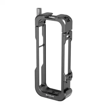 Jaula metálica protectora Puluz para Insta360 X4 PU981B con tapa de objetivo