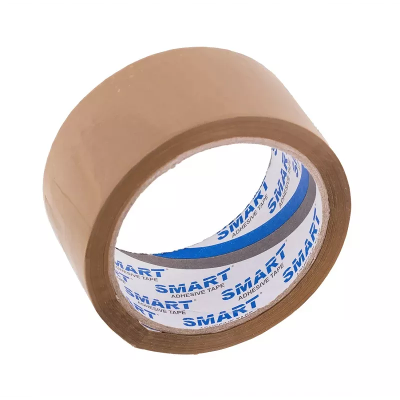 Cinta adhesiva transparente a base de disolvente BESTPAK 48 mm x 60 m, rollo transparente para precintar y embalar