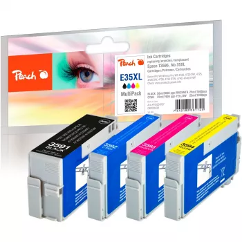 Peach PI200-637 Cartucho de tinta 4 uds. negro, cian, magenta, amarillo