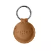 Funda para AirTag FIXED FIXWAT-C2-BRW piel vacuna auténtica marrón — soporte protector de piel para Apple AirTag