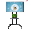 Maclean MC-739 soporte profesional con ruedas para TV, 32-65 pulgadas (165,1 cm), máx. 40 kg, VESA hasta 400x600, negro