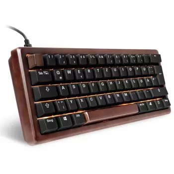 Teclado Sharkoon 100068100 Office USB QWERTZ alemán madera 61 teclas RGB LED