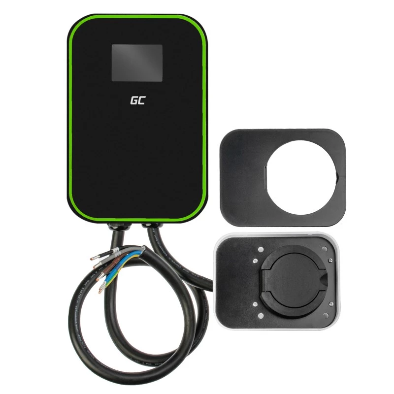 GREEN CELL WALLBOX EV POWERBOX 22KW CON TOMA DE CORRIENTE Y RFID