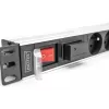 Regleta de enchufes Digitus con perfil de aluminio 7 tomas CEE 7/5 cable de 2 m