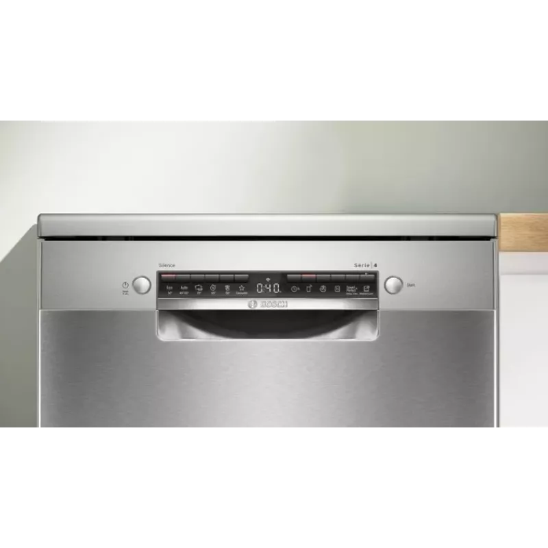 Bosch SMS4EVI04E lavavajillas de libre instalación, 13 cubiertos, 46 dB, clase energética D, Home Connect, 60x60x84,5 cm, acero