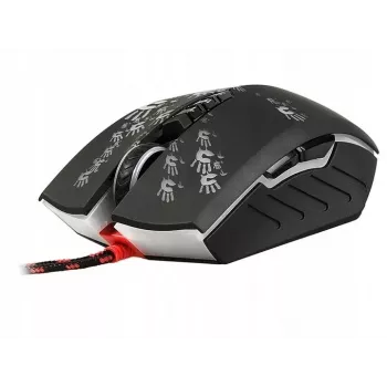 Ratón gaming A4Tech BLOODY A60 — óptico, ambidiestro, 6200 DPI, USB Type-A, 8 botones, negro