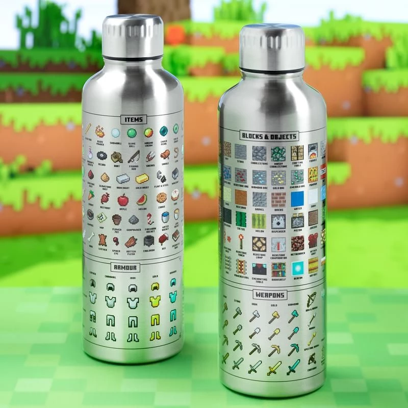 Botella de agua metálica Paladone Minecraft