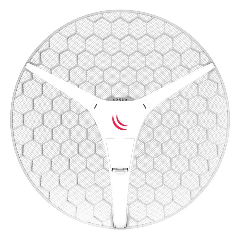 Antena de red MikroTik LHG XL HP5 27,5 dBi 5 GHz doble polarización, PoE, 245 mm de altura, 55 cm de diámetro