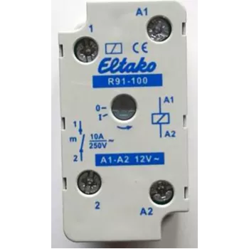 Eltako Relé electrónico de conmutación para montaje empotrado y en superficie 1S 10A R91-100-12V (91100411)