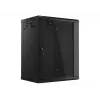 Armario de instalación de pared Lanberg 19'' 15U 600x450mm negro (puerta de cristal)
