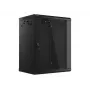 Armario de instalación de pared Lanberg 19'' 15U 600x450mm negro (puerta de cristal)