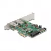 DeLOCK Tarjeta PCI Express x1 a 2 x USB 3.2 Gen 1 Type-A + 1 x conector interno de 19 pines