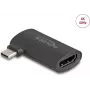 Adaptador DELOCK USB Type-C (conector macho) a HDMI (conector hembra) DP Alt Mode 4K en ángulo