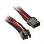 Cable SilverStone de 8 pines PCIe a 6+2 pines PCIe, 250 mm – negro/rojo