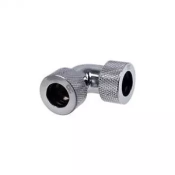 Alphacool HT racor roscado para tubo rígido 13mm codo 90° - moleteado - cromo (17295)