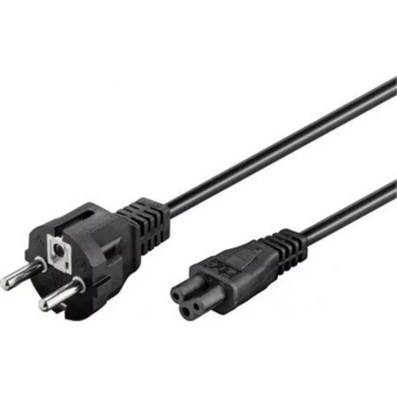 Wentronic Goobay Cable de alimentación (conector schuko), 1,8 m, Negro, Negro - tipo F (tipo F, CEE 7/7) > Conector de aparato C5 (93586)