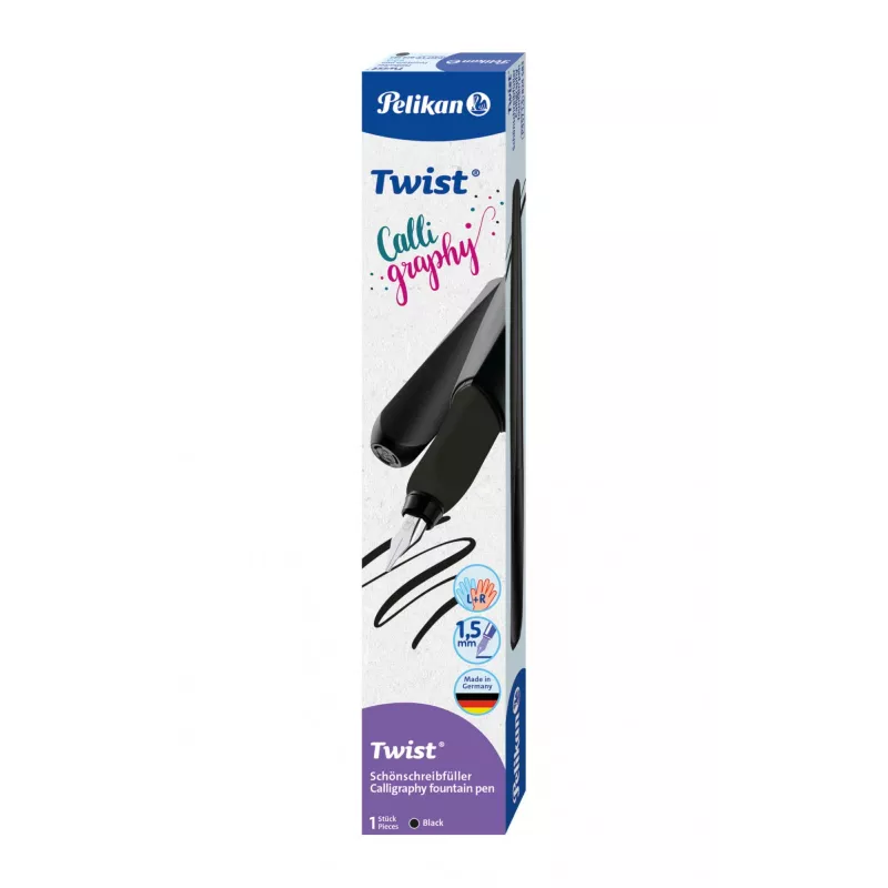 Pluma estilográfica Pelikan Twist Calligraphy negra