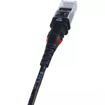 PatchSee TP-6A-U/6 Negro 1,8 m Cat6a F/UTP Cable de red patch