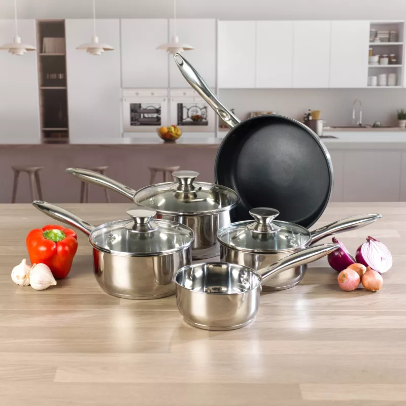 Juego de ollas Russell Hobbs BW06572EU72 — set de 5 piezas de acero inoxidable