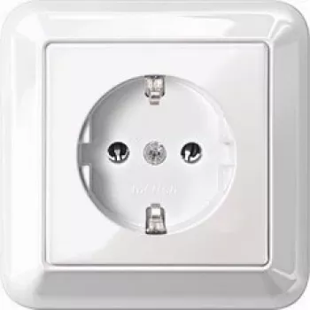 MERTEN toma de corriente SCHUKO 16A MEG2301-1219 termoplástico blanco polar con placa de cubierta MEG2 MEG2301-1219 (MEG2301-1219)