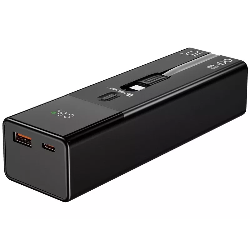 Batería externa portátil TRACER Quant 10000 mAh Li-Ion, PD y QC3.0, 3 conexiones (2×USB-C, 1×USB-A), 100W, negro