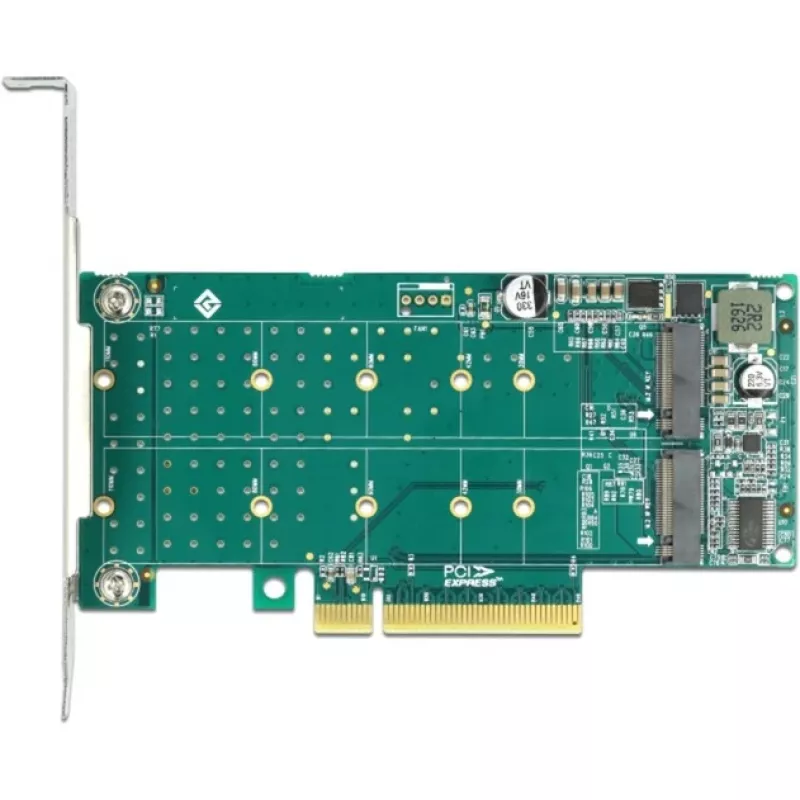 Tarjeta DeLOCK PCI Express x8 a 2 x NVMe M.2 Key M internos bifurcación formato low profile