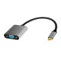 Cable adaptador de vídeo USB Type-C a VGA (D-Sub) LOGILINK CUA0104 0,15 m, gris/negro
