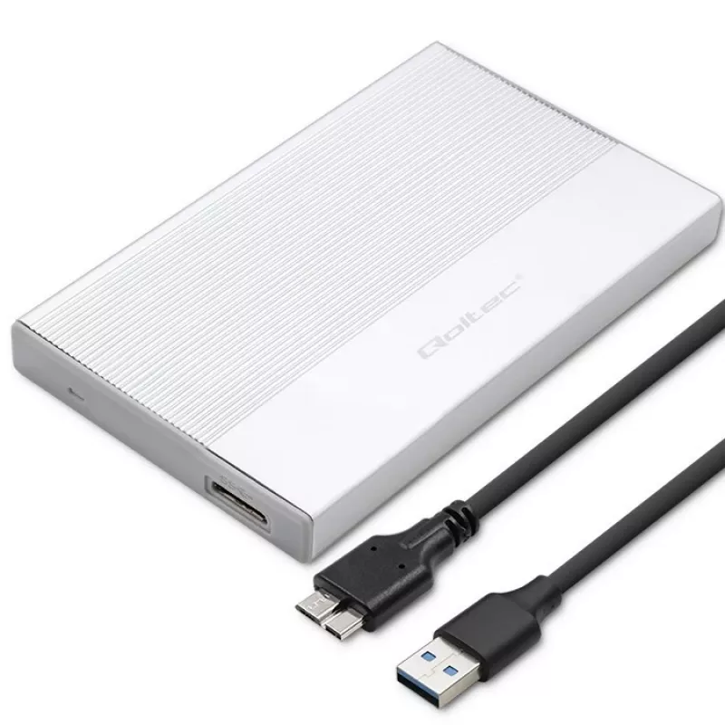 Carcasa para SSD/HDD SATA de 2,5 pulgadas QOLTEC 52278 USB 3.0, compatible hasta 2 TB