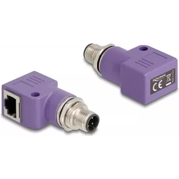 DeLOCK 60679 Adaptador de cable M12 RJ45 violeta
