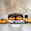 ROMMELSBACHER PC 1800, 4 crepes, plata, plástico, 13,5 cm, botones, 1800 W