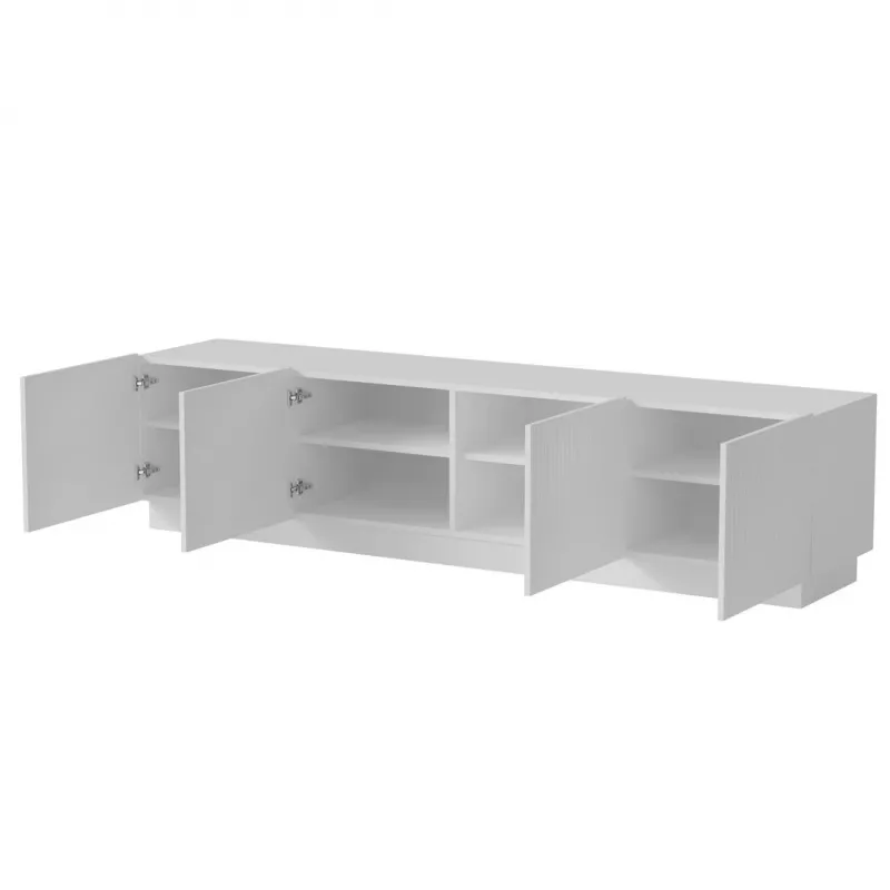 Mueble TV cama meble LIVERTI 2000x420x480 mm, blanco, superficie de aglomerado