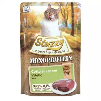 STUZZY Monoproteico Ternera de leche - Comida húmeda para gatos - 85 g