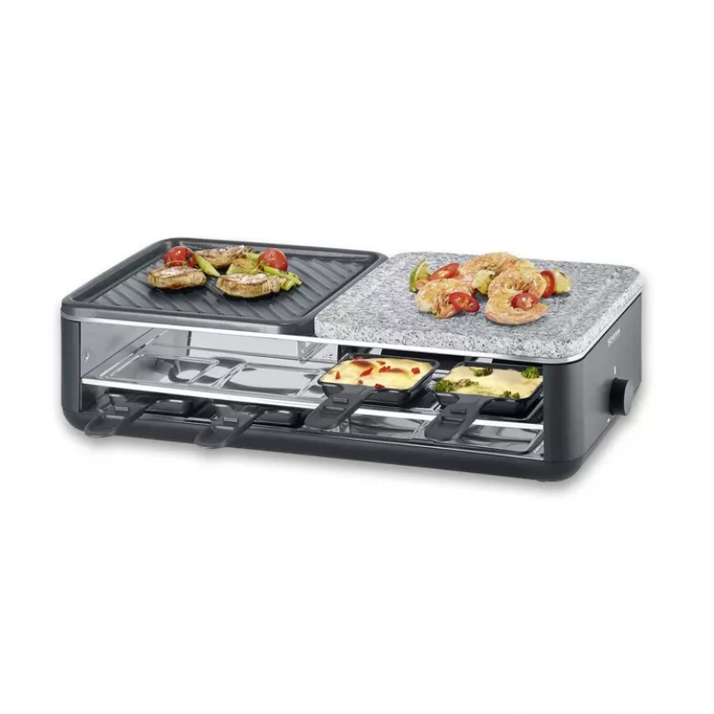Parrilla de raclette Severin RG 2366 8 personas 1300 W negra
