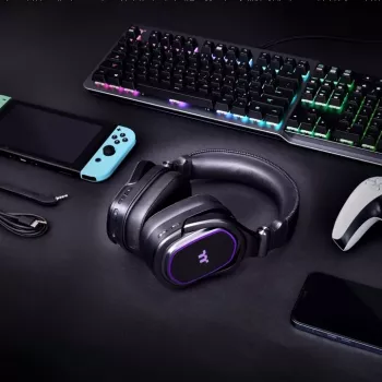 Thermaltake ARGENT H5 RGB, inalámbricos, gaming, 20 - 40000 Hz, 412 g, auriculares, negro