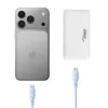 Akyga AK-CH-31 cargador USB GaN plano 65 W, USB-C PD + USB-A, blanco