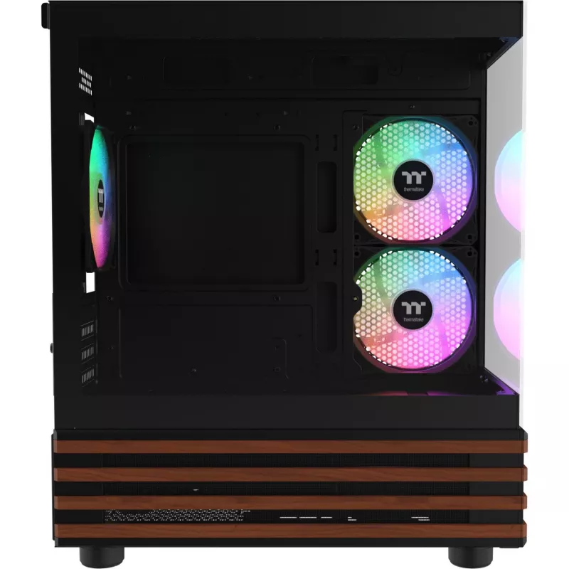 PC Micro Tower Thermaltake View 170 WS ARGB — caja micro, negra, compatible con fuente de alimentación PS2, 2x 120 mm laterales + 1x 120 mm trasero, HDD 2,5/3,5 pulgadas