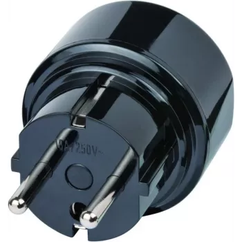 Adaptador de viaje EE. UU., Japón/conector con toma de tierra, adaptador de enchufe negro